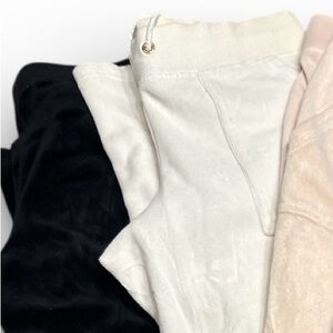 Juicy Couture Set of 3 pairs sweat pants - Soft velour feel.  Like new!